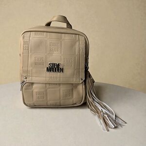 Steve Madden Beige Backpack with Tassels